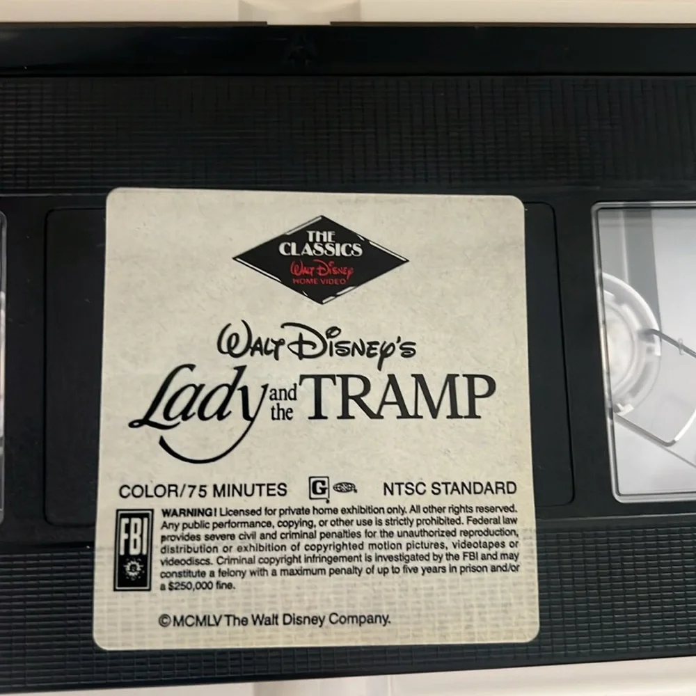 Disney Lady and the Tramp VHS - black diamond edition